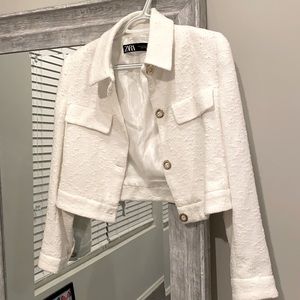 White Zara jacket